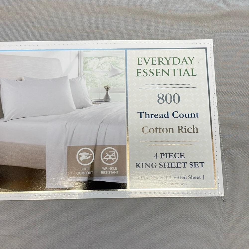 King Solid Sheet Set
